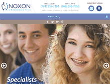 Tablet Screenshot of noxonorthodontics.com